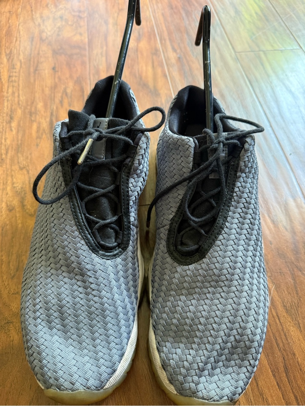 Jordan Woven Gray and Black shoes